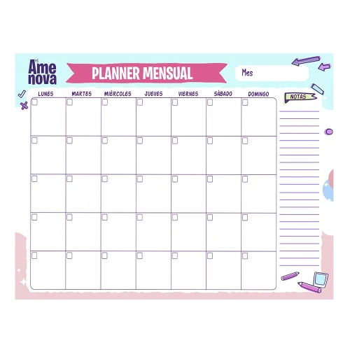 Planner Mensual "True Colors"