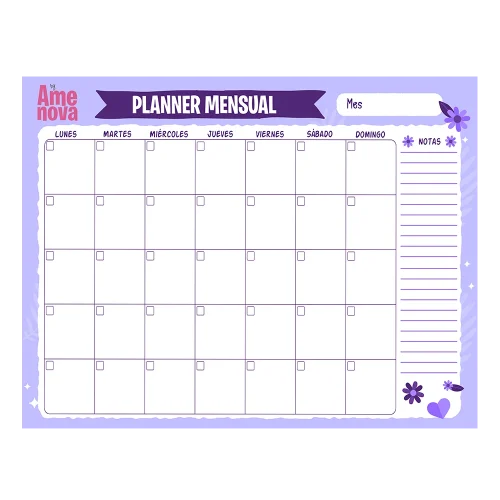 Planner Mensual "Purple Month"