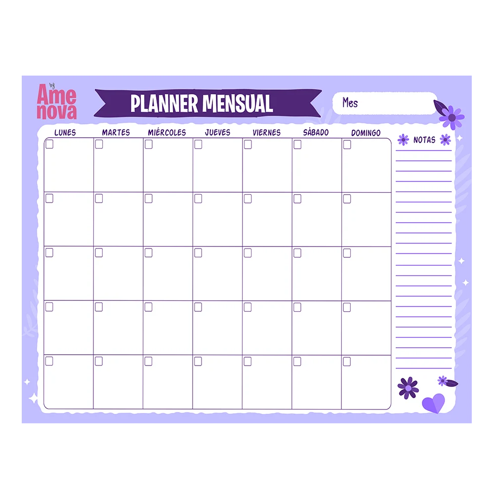 Planner Mensual "Purple Month"