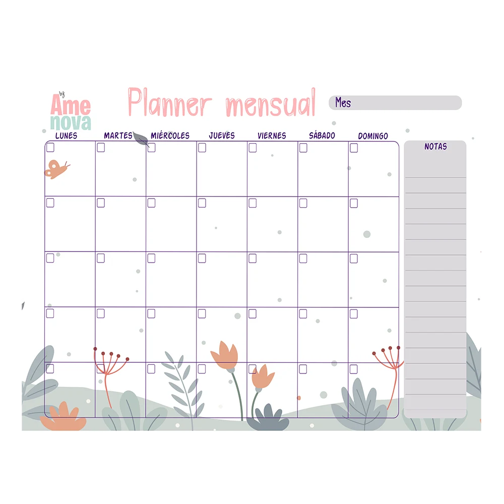 Planner Mensual "Grey Forest"