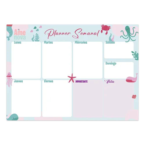 Planner Semanal "Under the ocean"