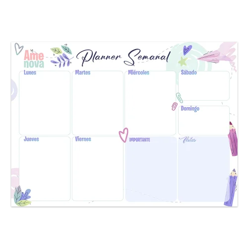 Planner Semanal "My time in school"