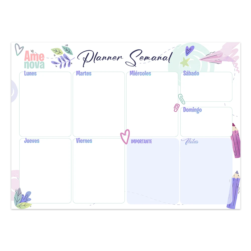 Planner Semanal "My time in school"