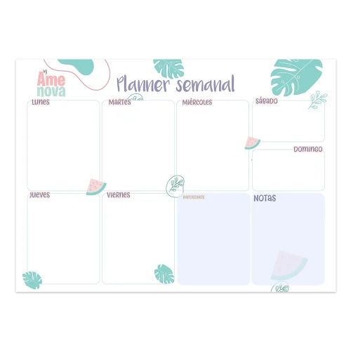 Planner Semanal "Green Leaf"