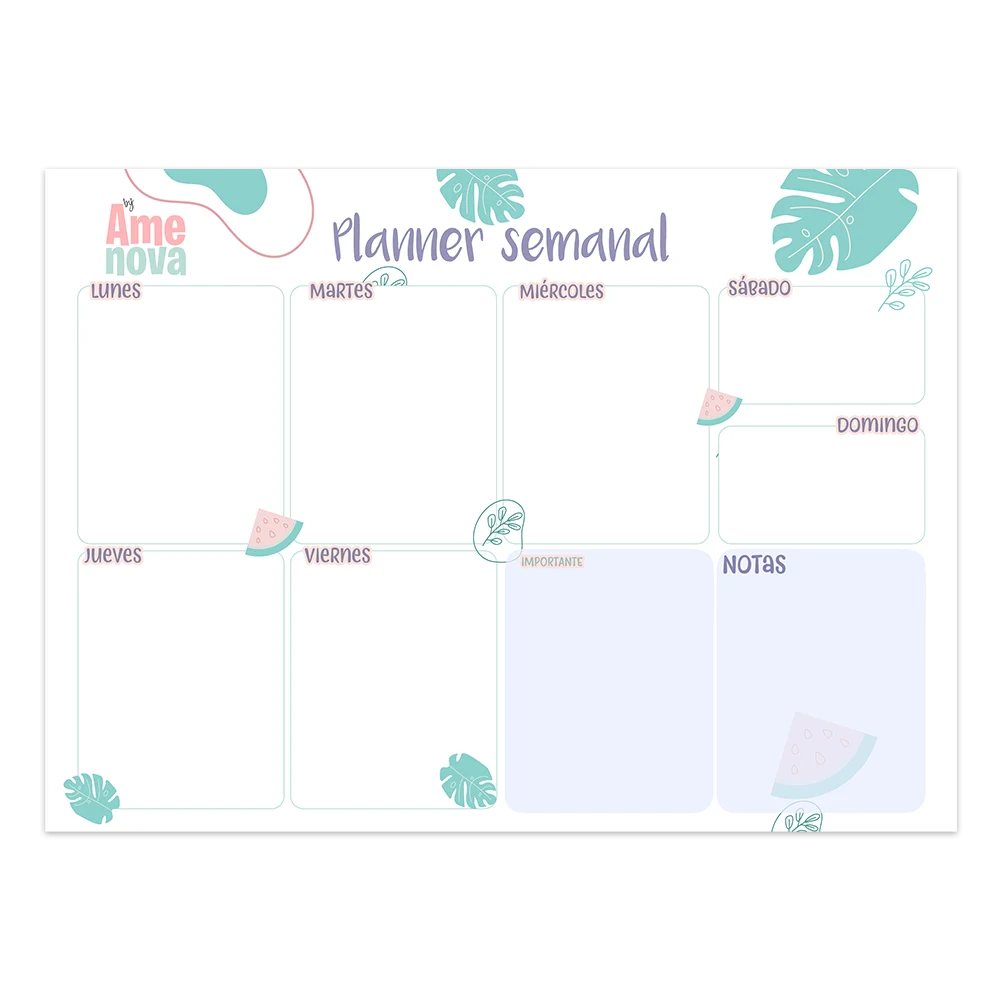Planner Semanal "Green Leaf"