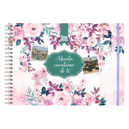 Abuela cuéntame de ti - Diseño Floral Pink