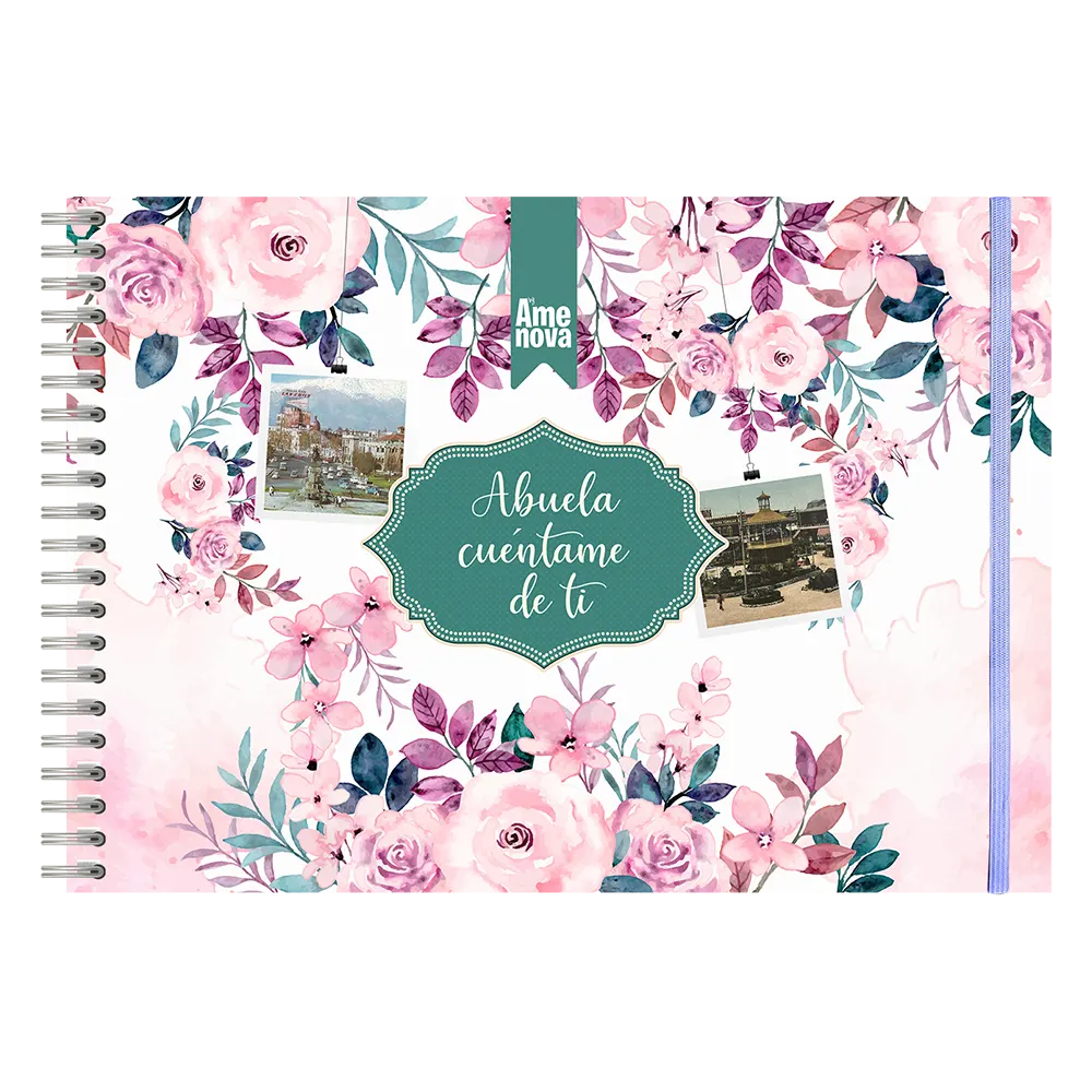 Abuela cuéntame de ti - Diseño Floral Pink